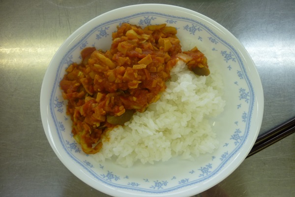 高野豆腐と野菜のドライカレー