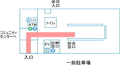 役場上湧別庁舎1階図