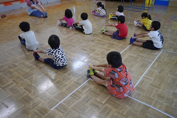準備運動をしっかり取り組みます