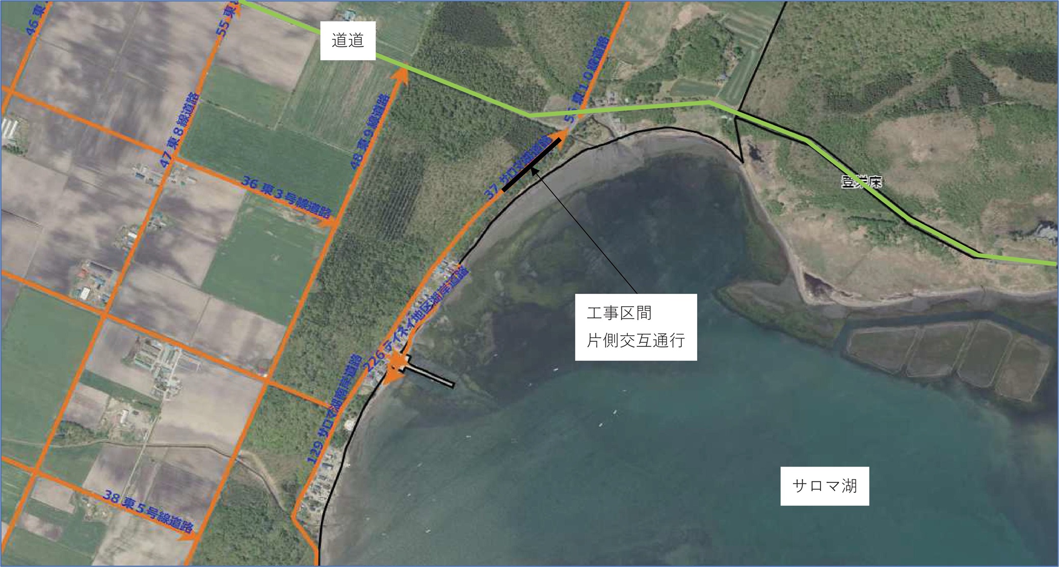 工事区間地図