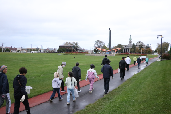 上湧別百年記念公園周辺でプロギング