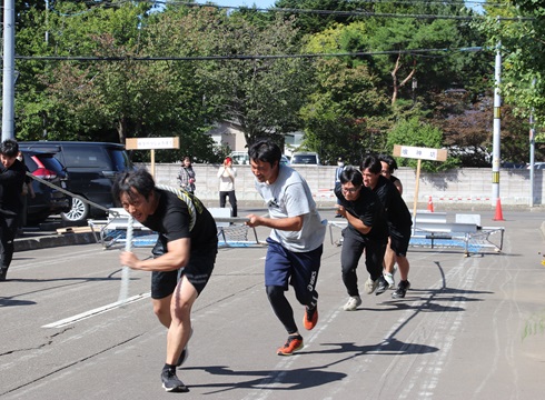人間ホタテ引き大会
