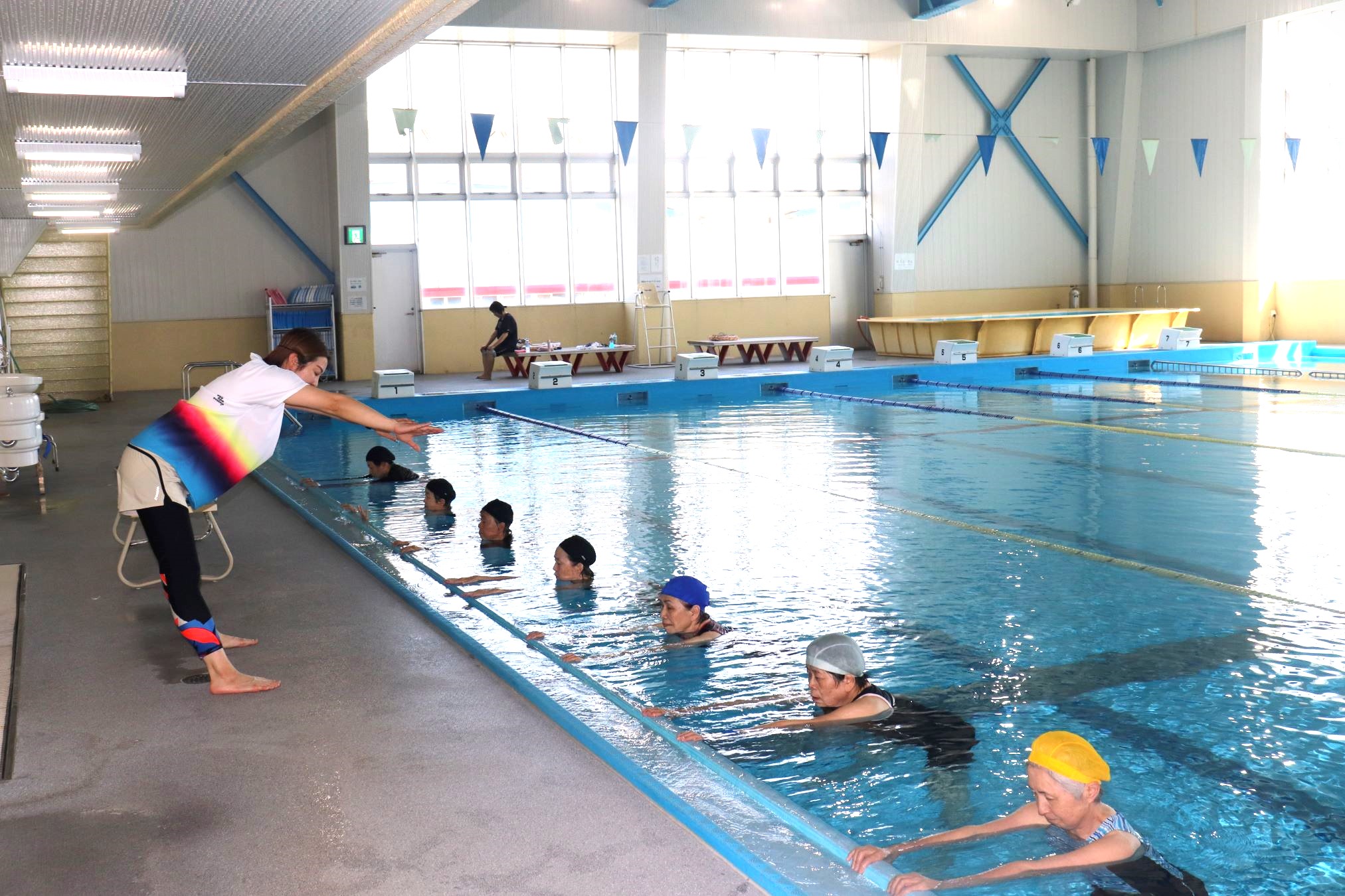 水中運動している様子