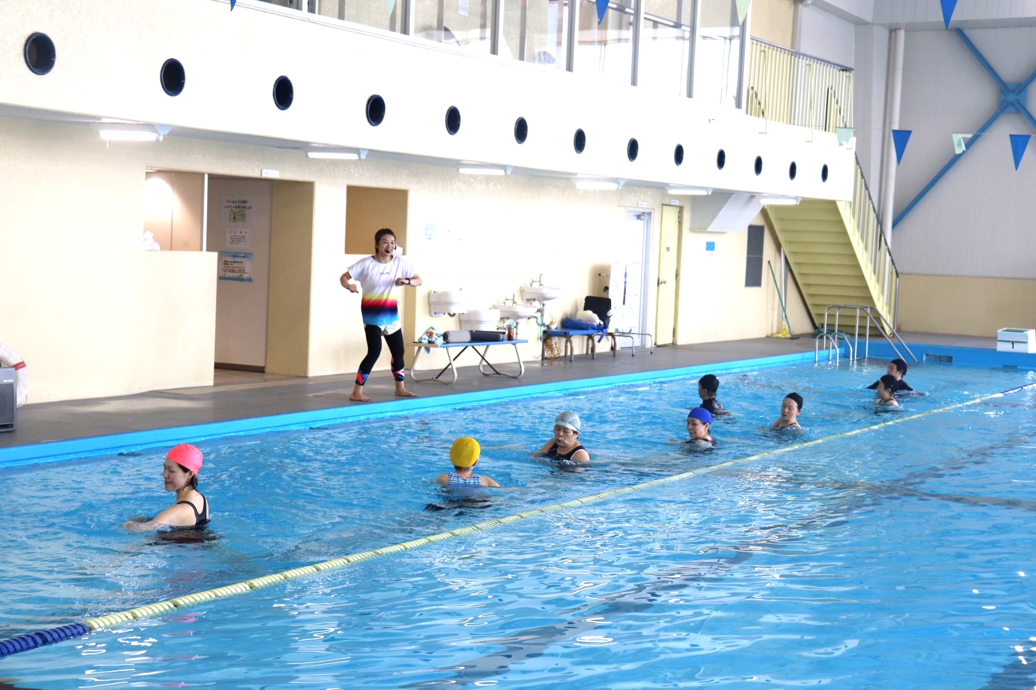 水中運動している様子