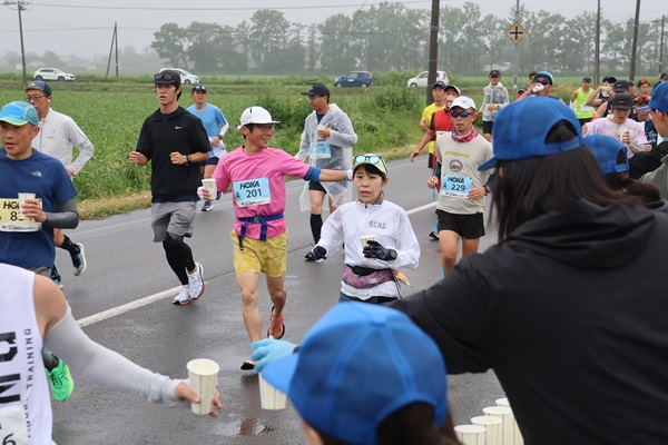 5km吸水地点の様子